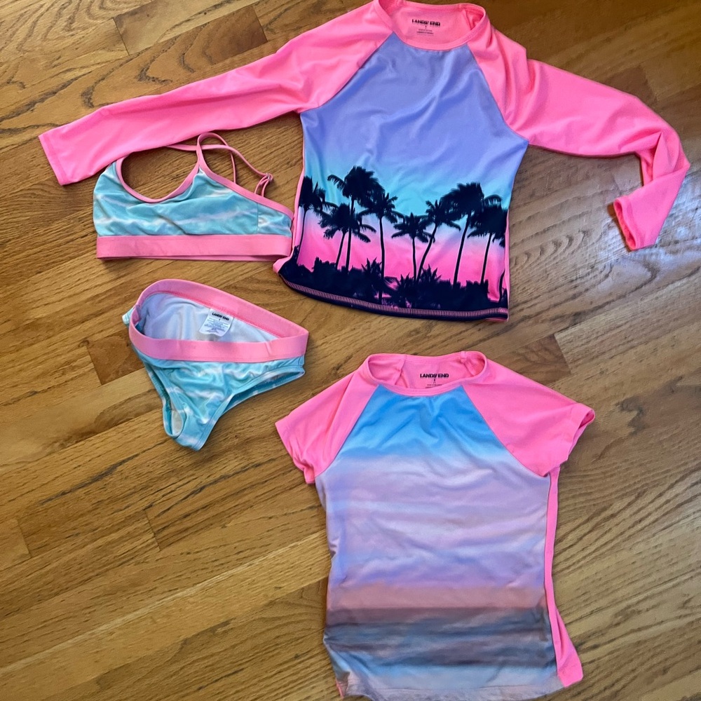 Lands' End Swim suit and Rashguard Swimwear